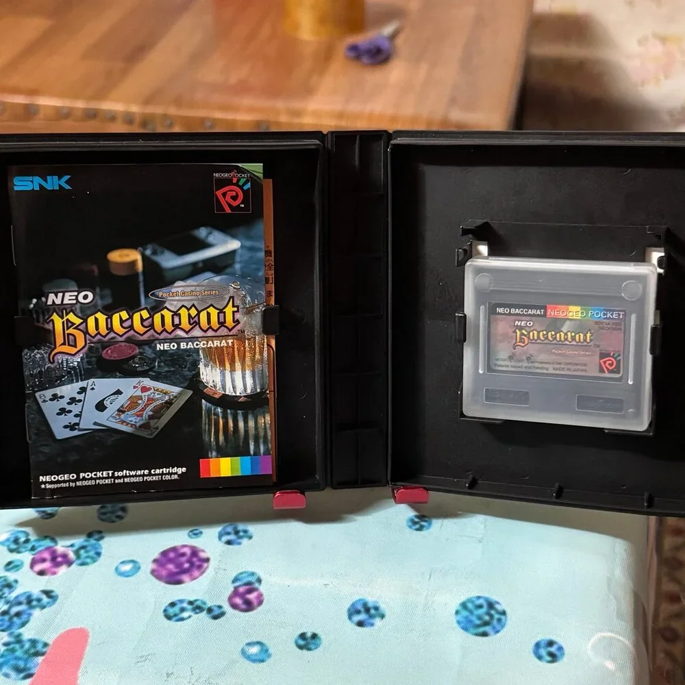 Neo Baccarat SNK Neo Geo Pocket Color NGPC Rare Vintage CIB NOS Casino Series